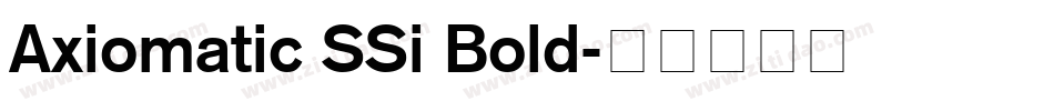 Axiomatic SSi Bold字体转换